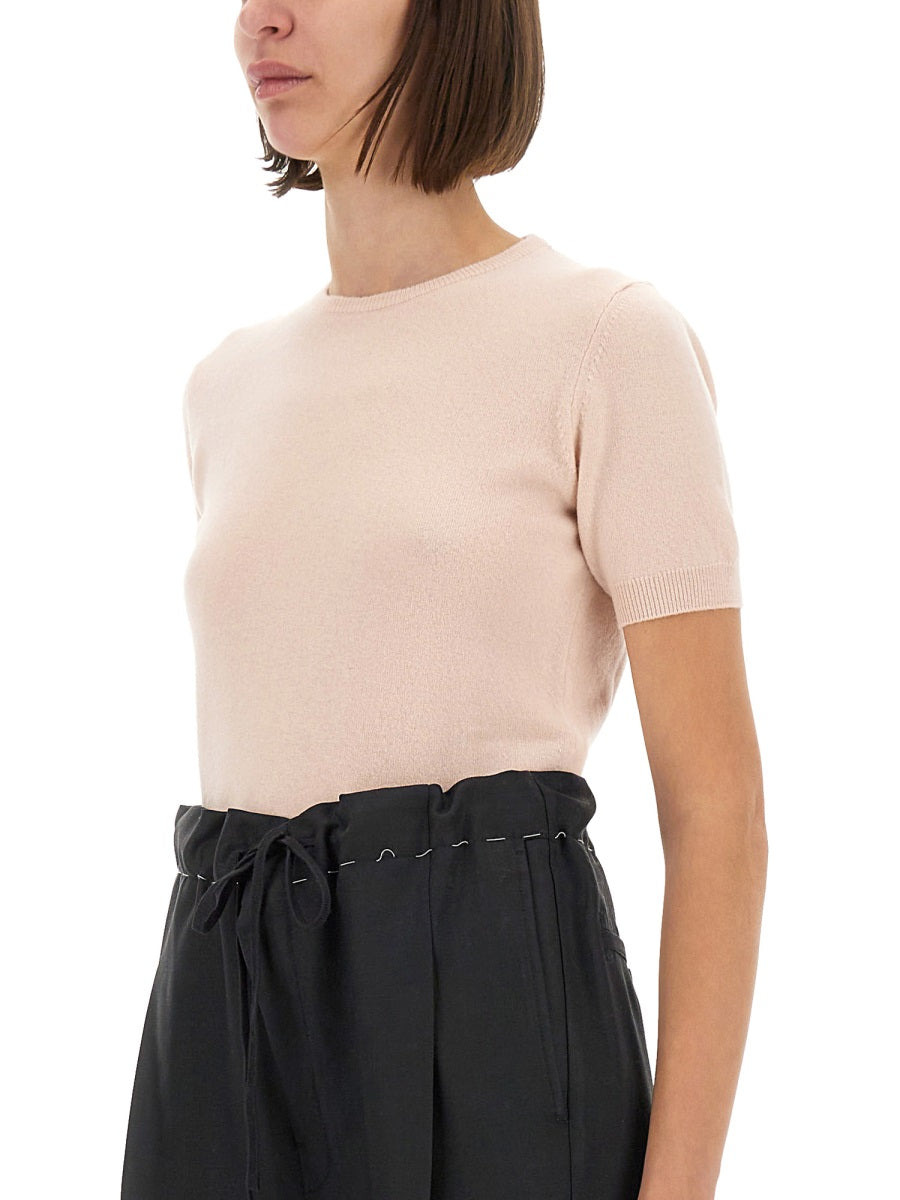 Maison Margiela Women Wool Crew Neck T-Shirt - 4