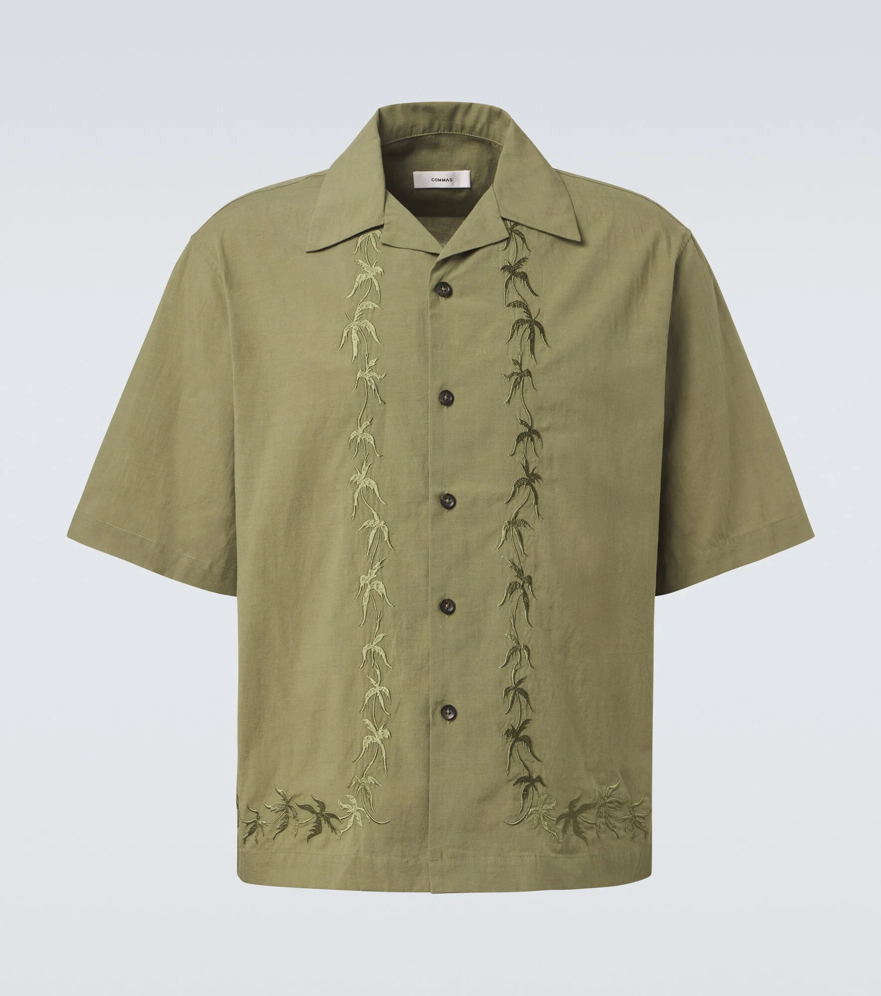 Embroidered bowling shirt - 1