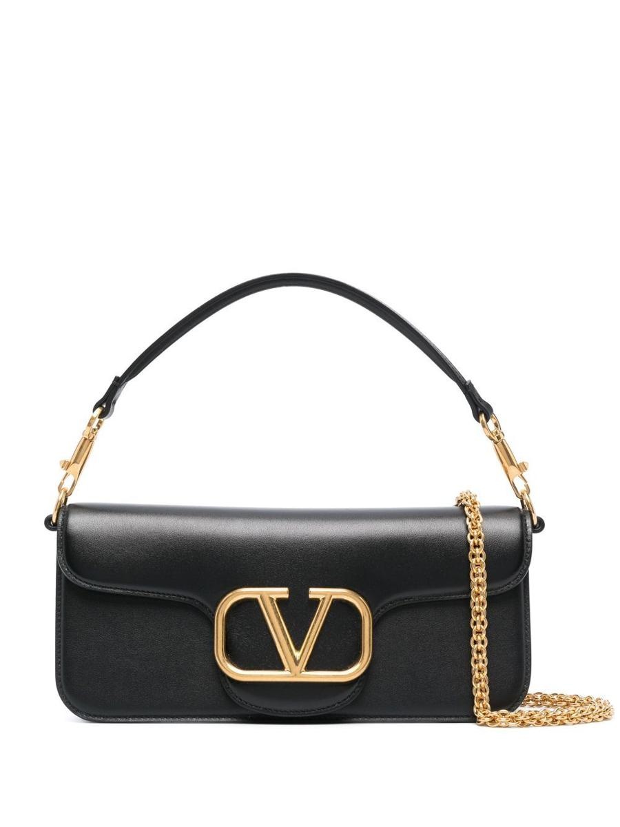 Valentino Garavani VALENTINO GARAVANI LOCÒ LEATHER SHOULDER BAG - 1