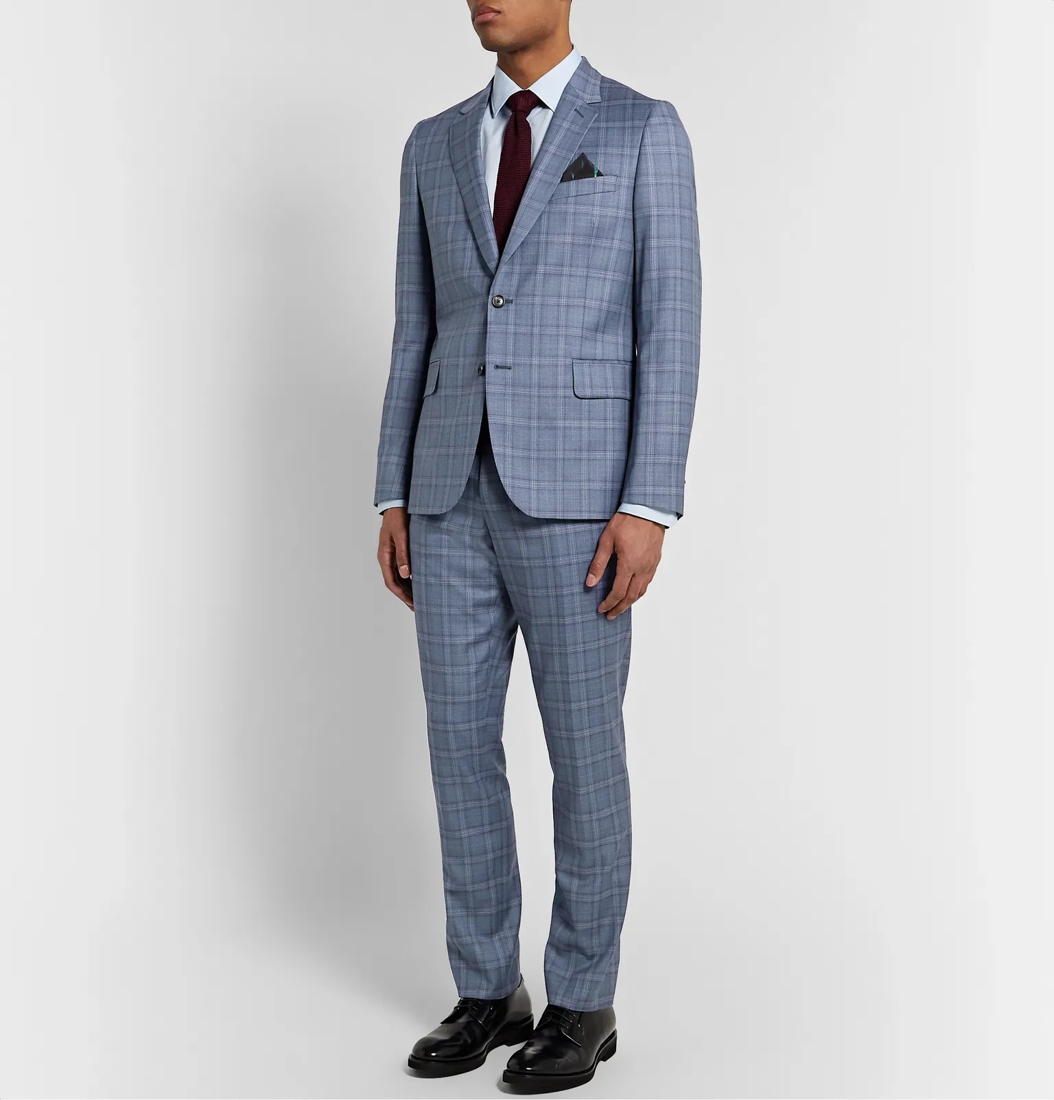 Soho Slim-Fit Prince of Wales Checked Wool Suit Trousers - 2