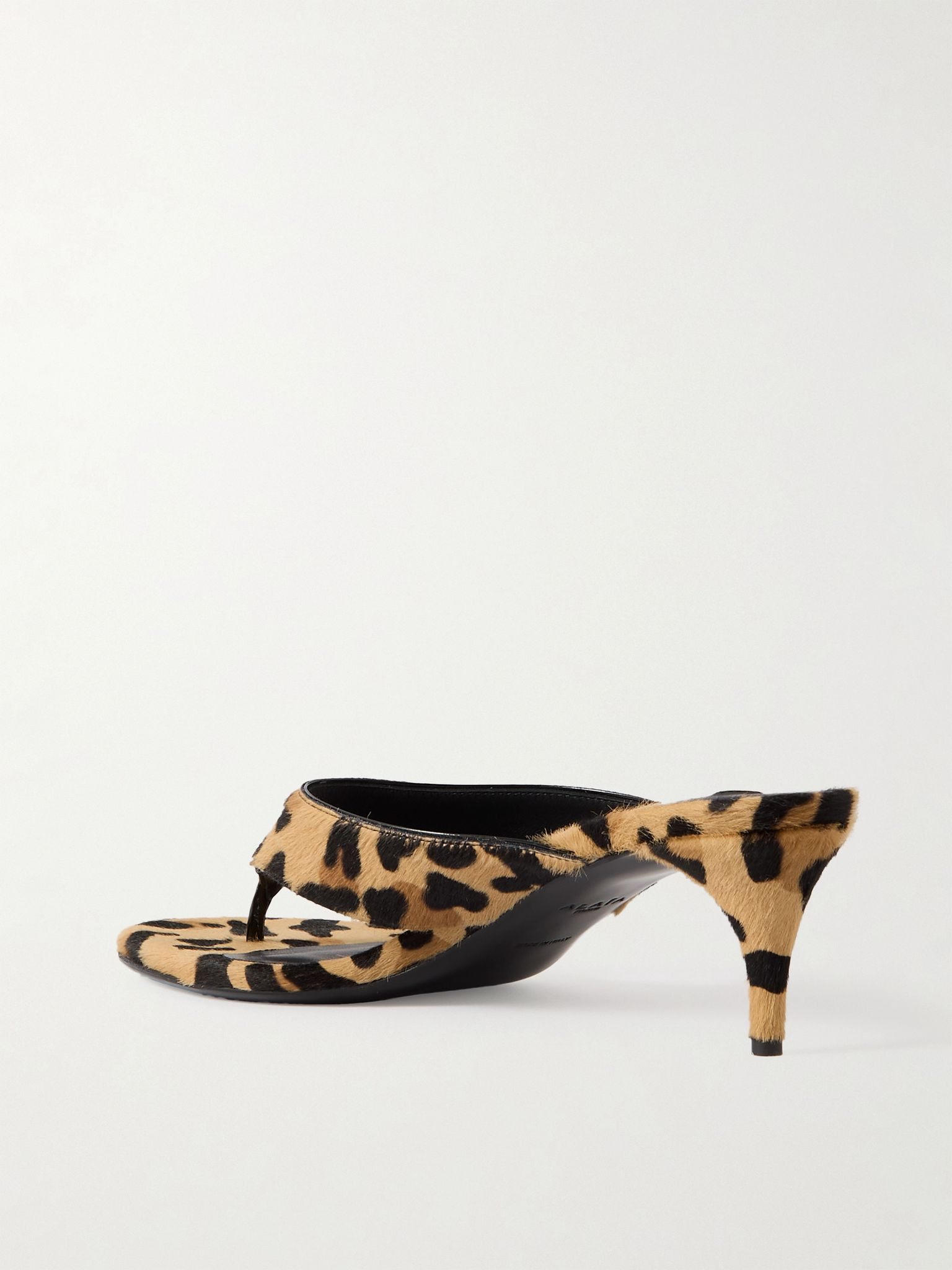 Tong 55 leopard-print calf hair sandals Leopard print - 3