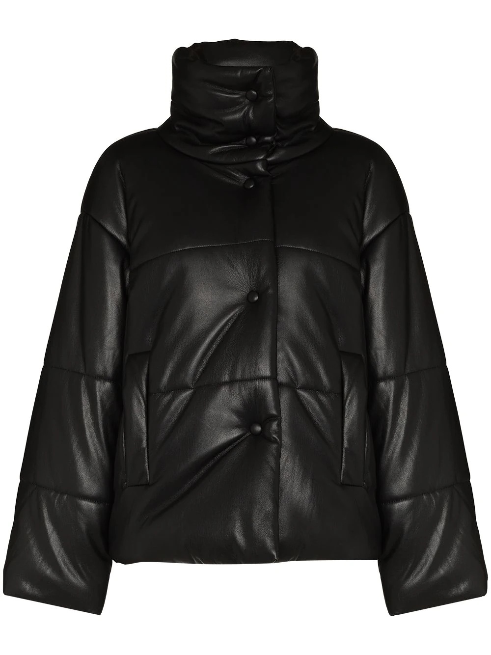 Hide vegan leather puffer jacket - 1