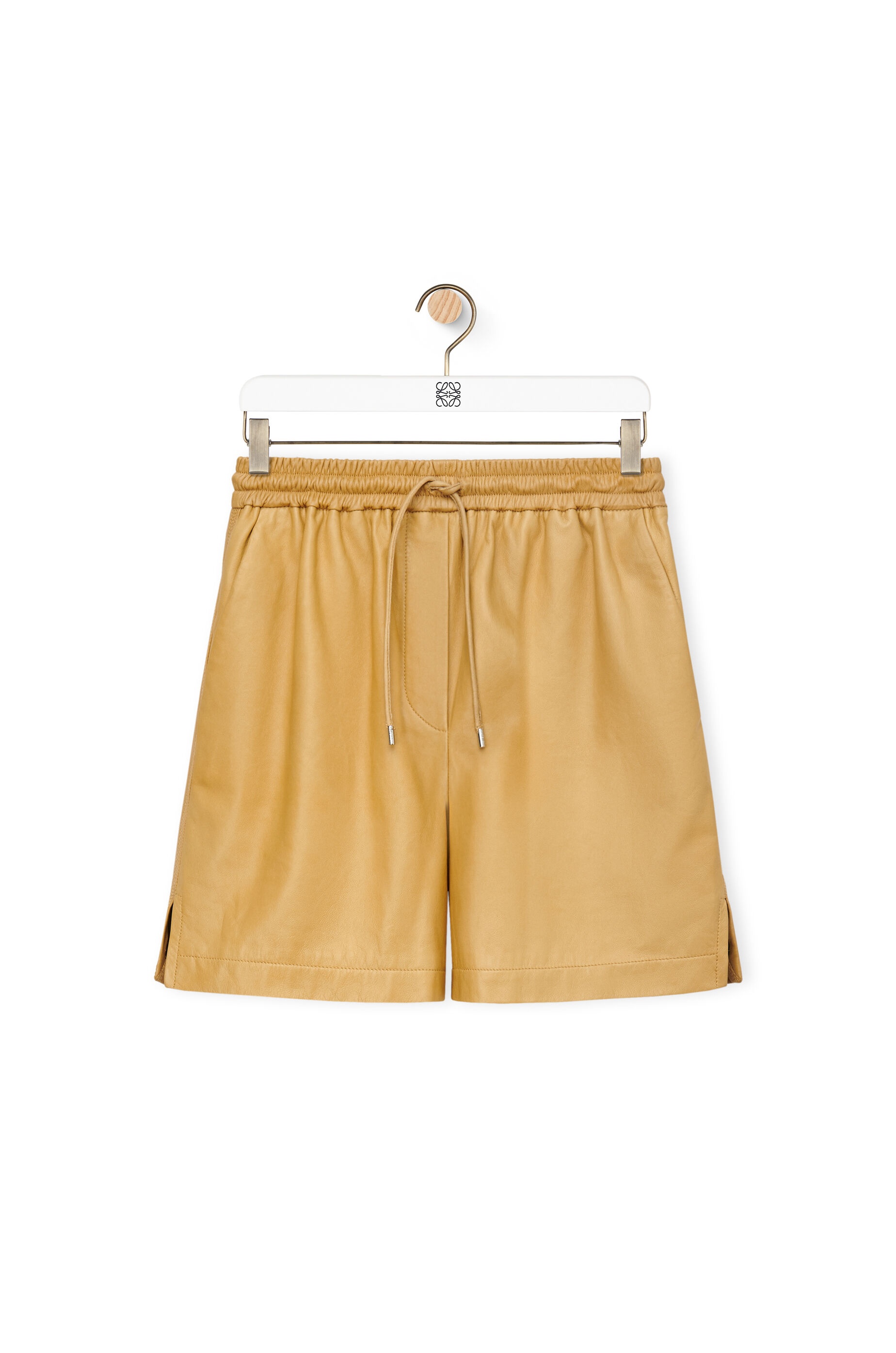 Elasticated shorts in nappa - 1