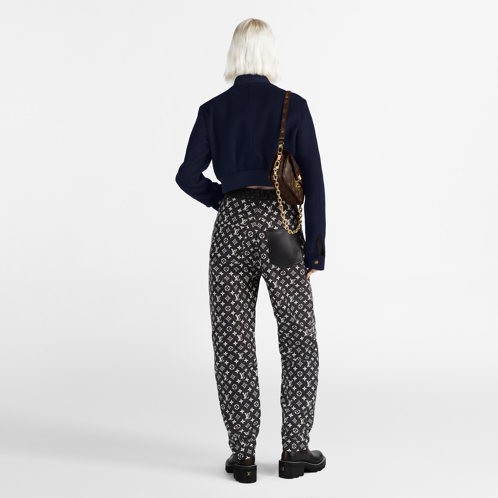 Monogram Denim Mom Jeans - 3