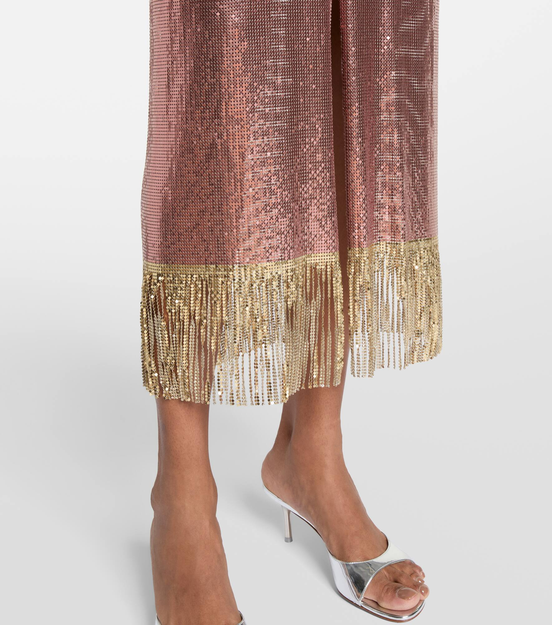 Fringed metallic midi dress - 6