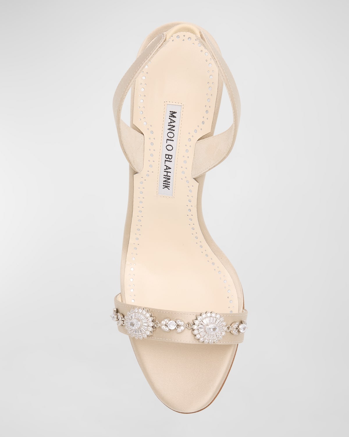 Crystal Satin Halter Sandals - 6