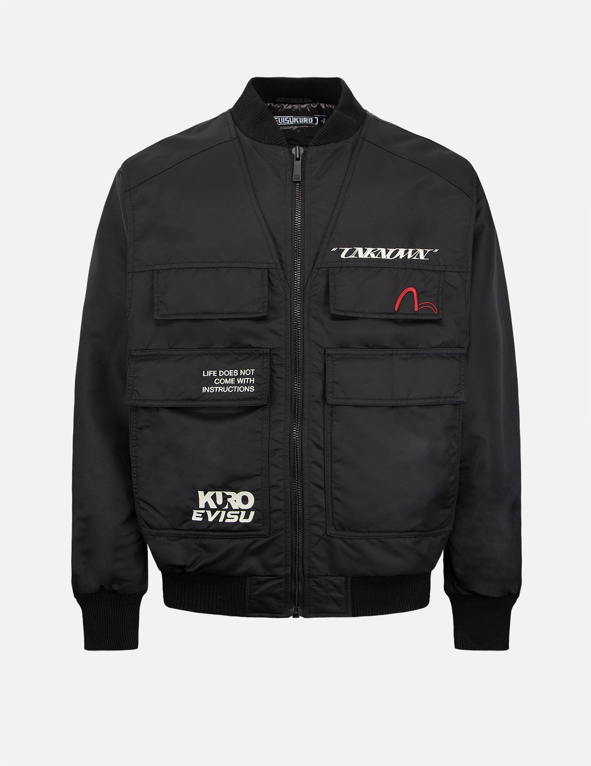 Mock 2-in-1 Bomber Jacket - 1