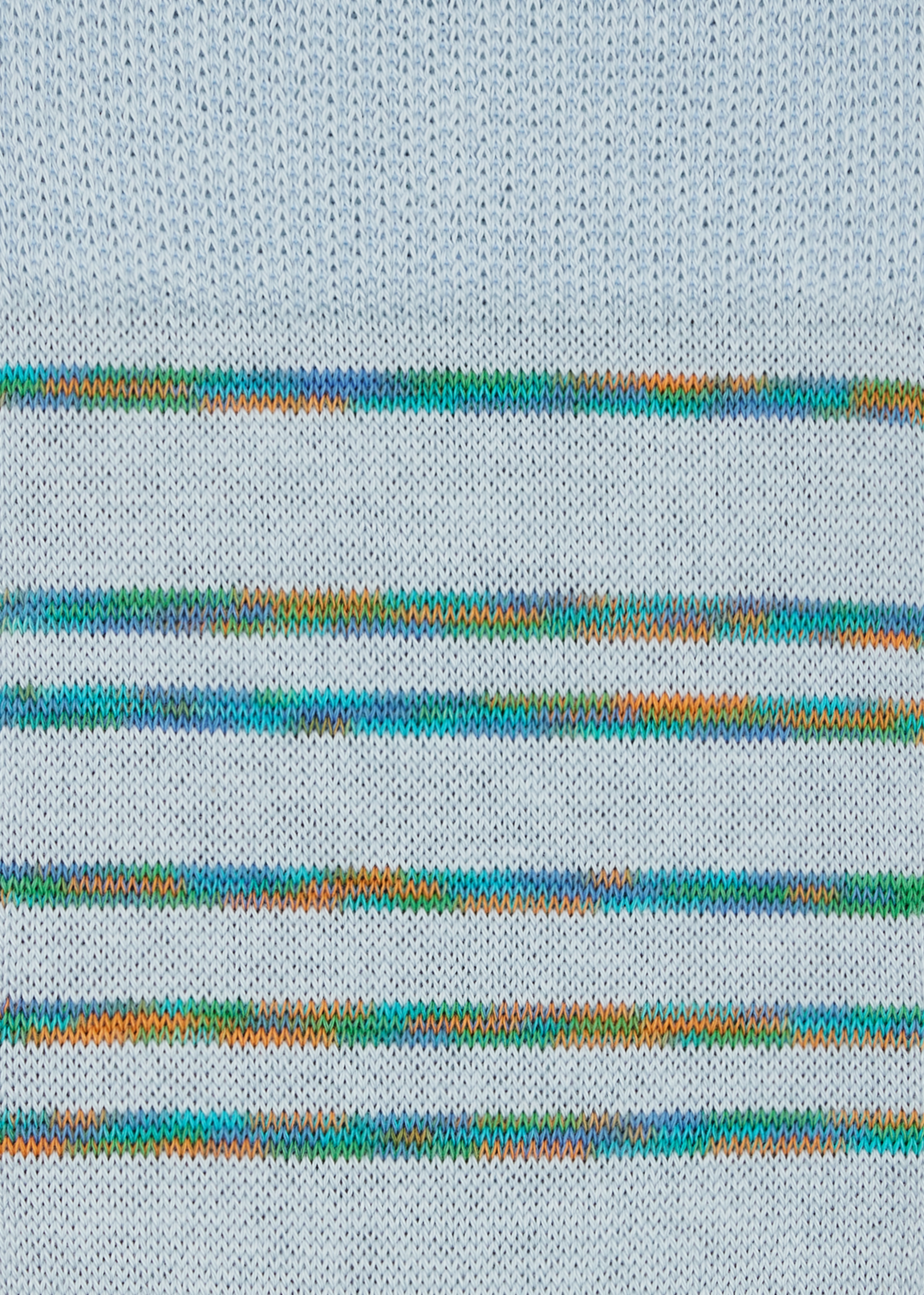 Light Blue Cotton-Blend 'Pinstripe Signature' Socks - 3