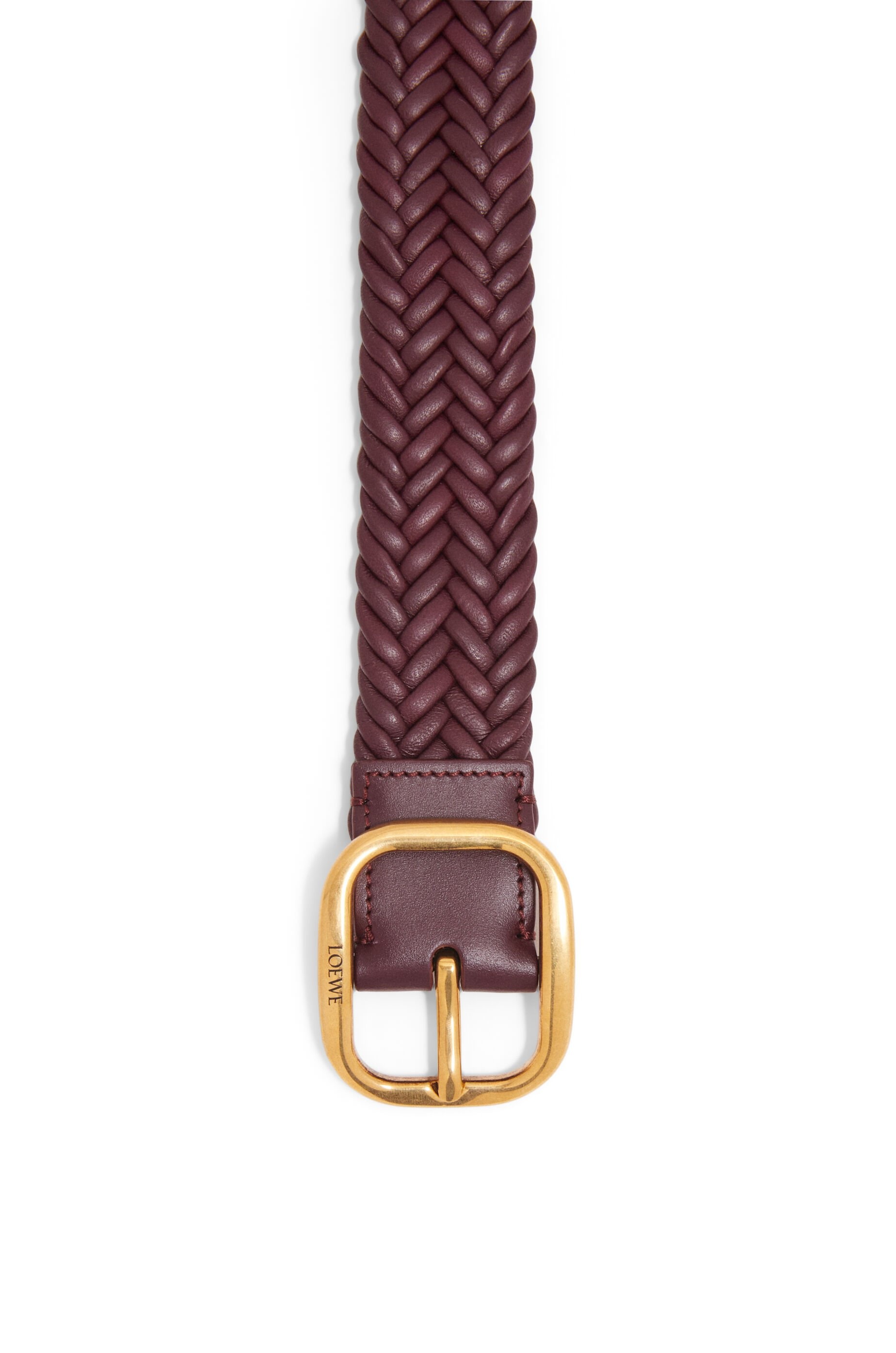 Rounded soft woven belt in calfskin - 3