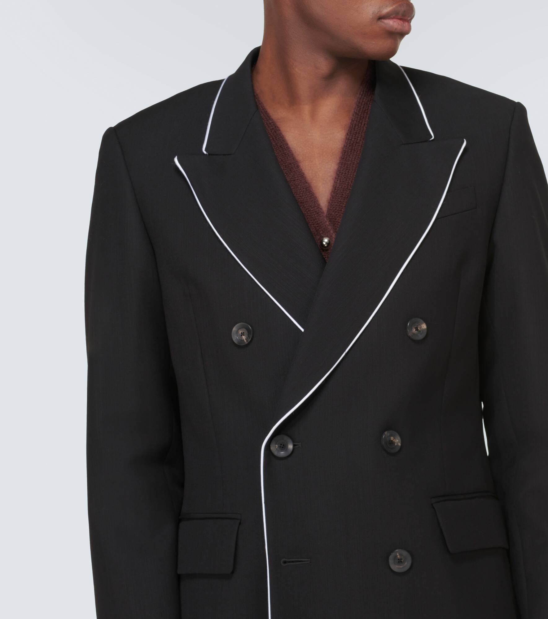 Rise double-breasted wool blazer - 5