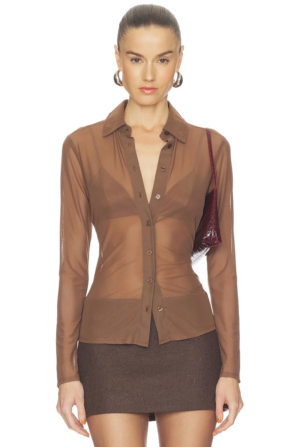 Mesh Button Up Top - 1