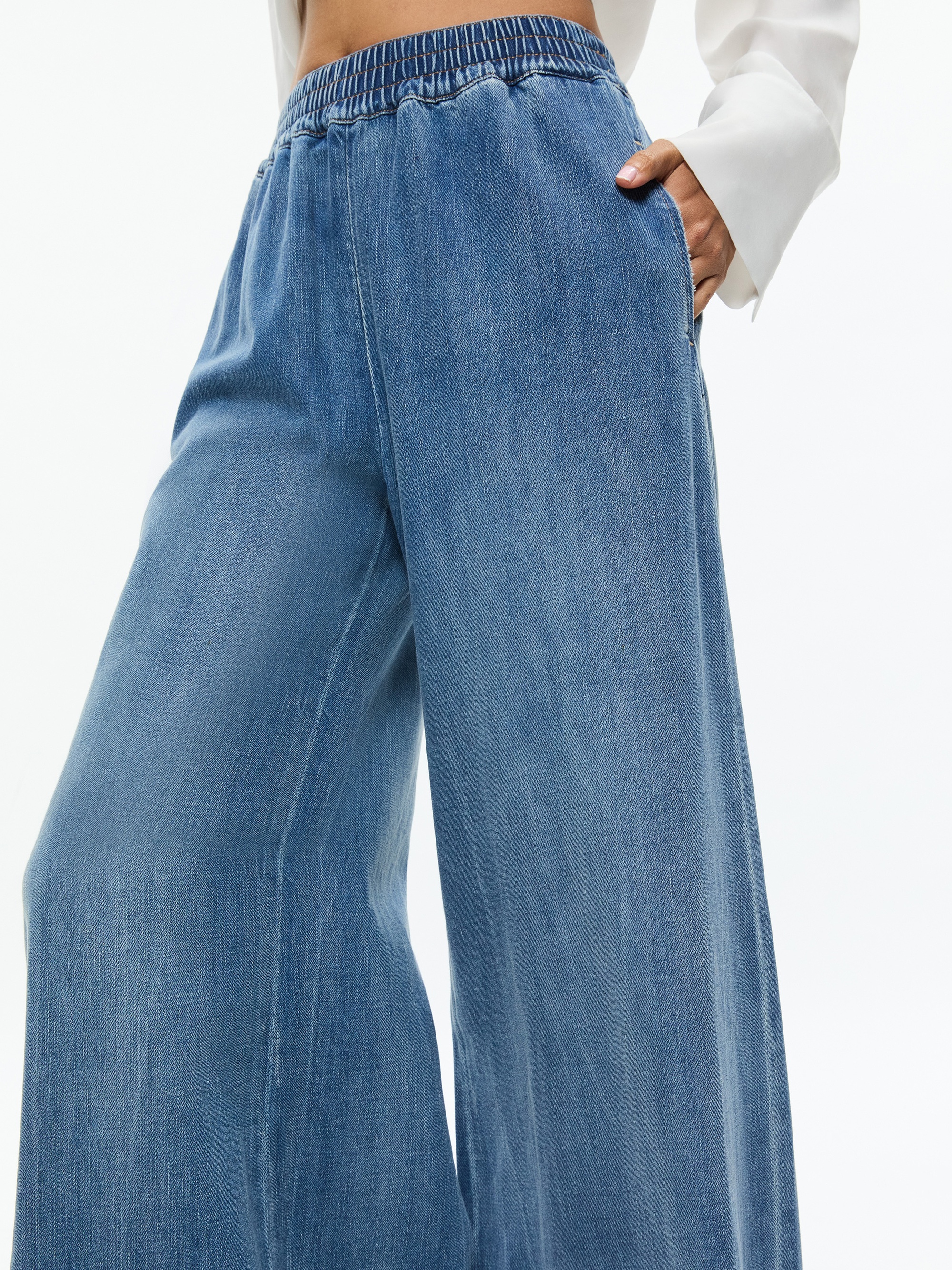 KENLEY DENIM PALAZZO PANT - 5
