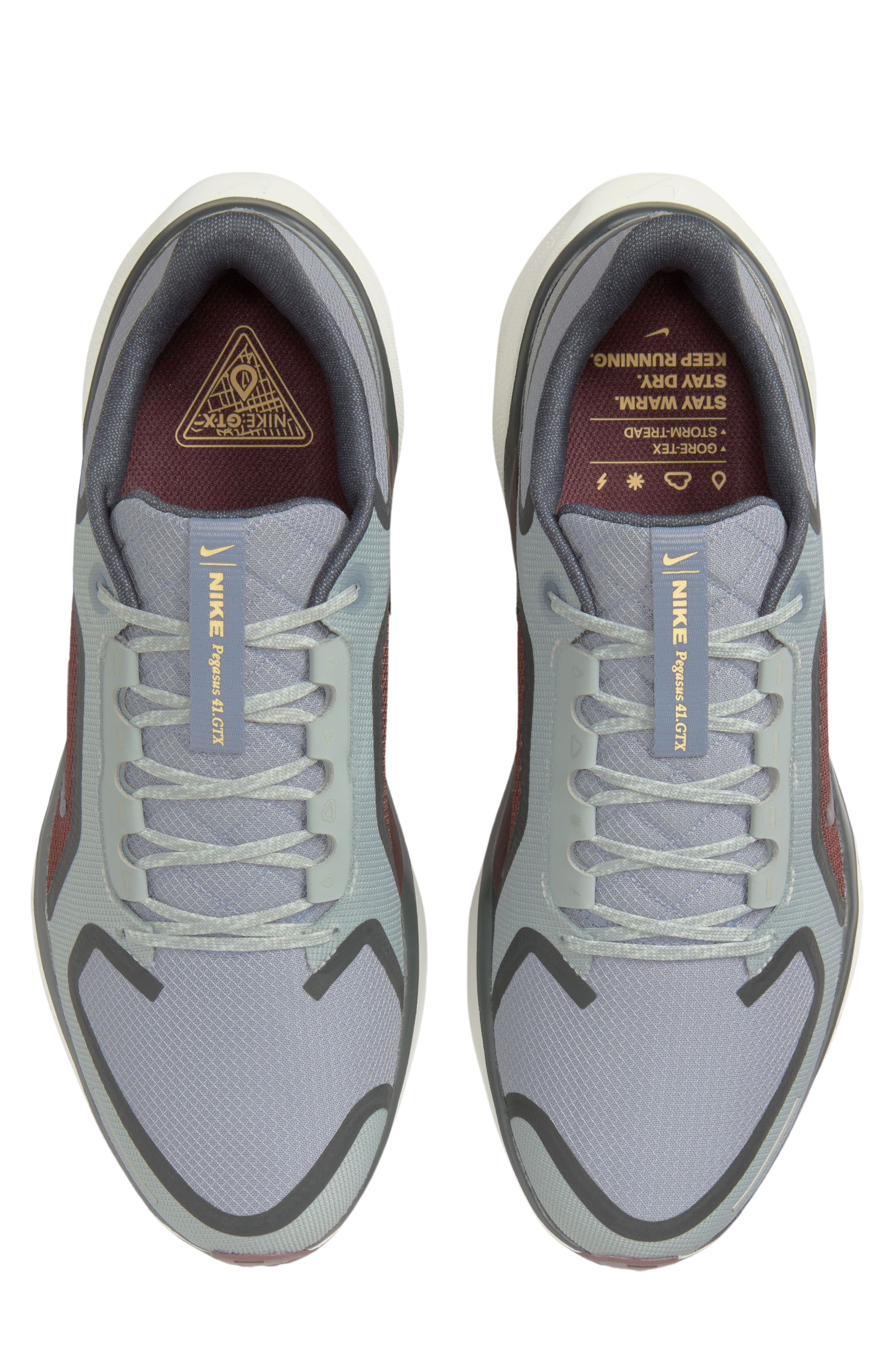 Nike Air Zoom Pegasus 41 Gore-Tex® Waterproof Running Shoe in Pumice/Slate/Burgundy at Nordstrom - 3