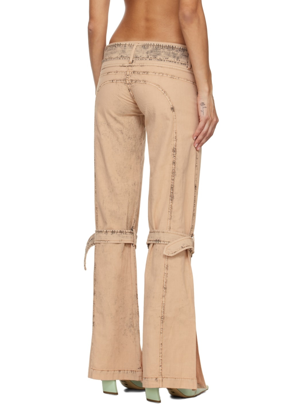 Beige Issa Denim Trousers - 3