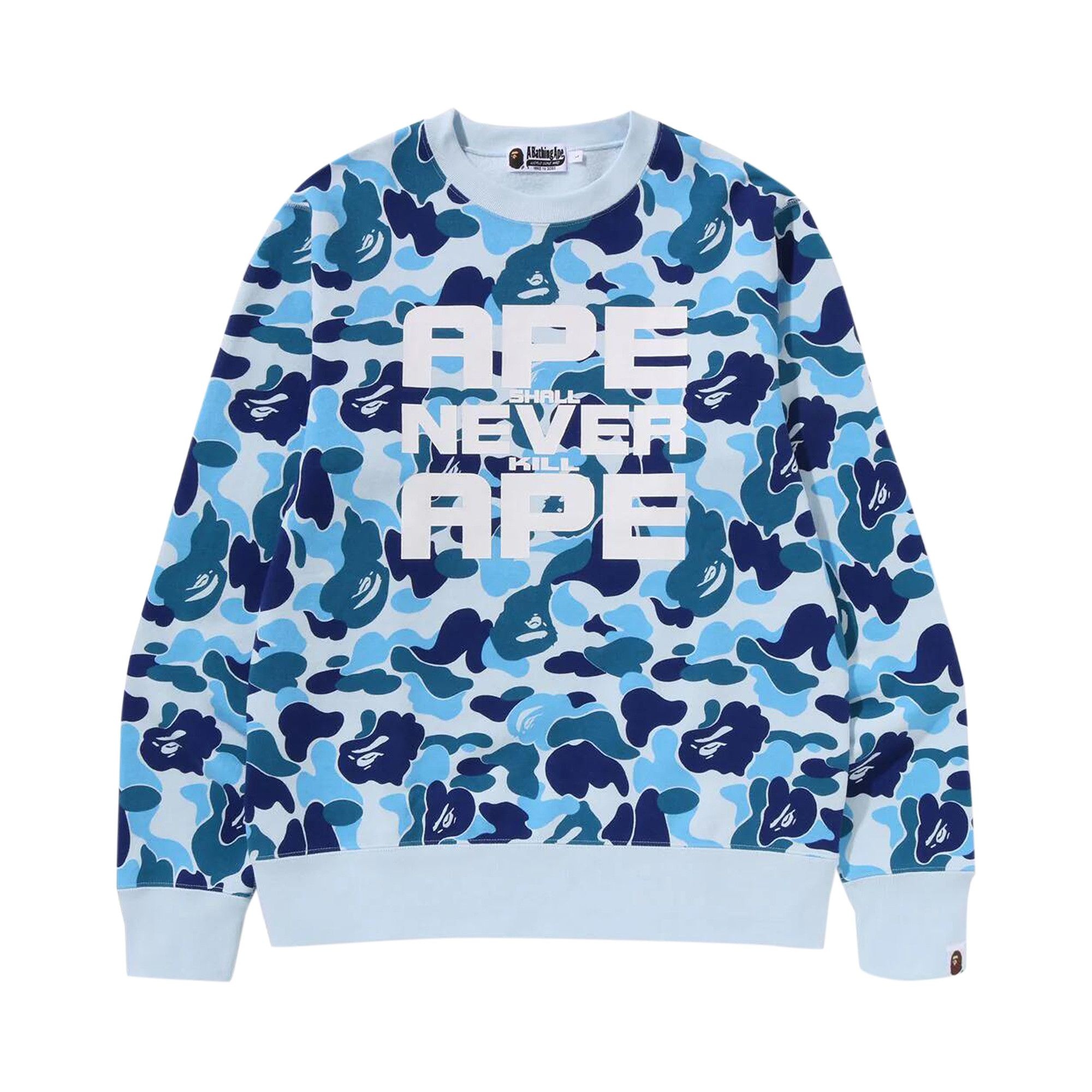 BAPE ABC Camo Asnka Crewneck 'Blue' - 1