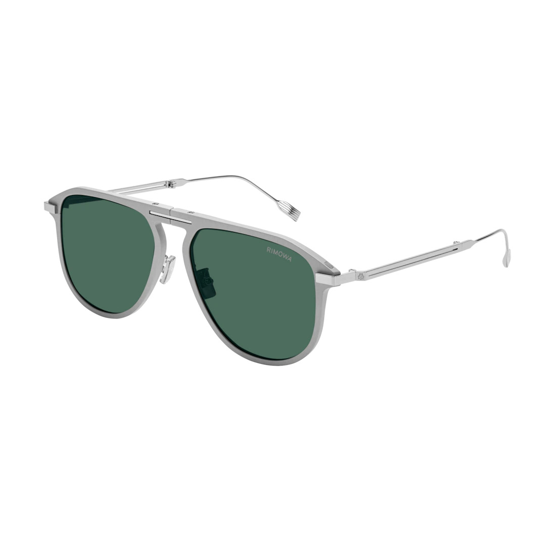 Eyewear Pilot Foldable Matte Silver Sunglasses - 4