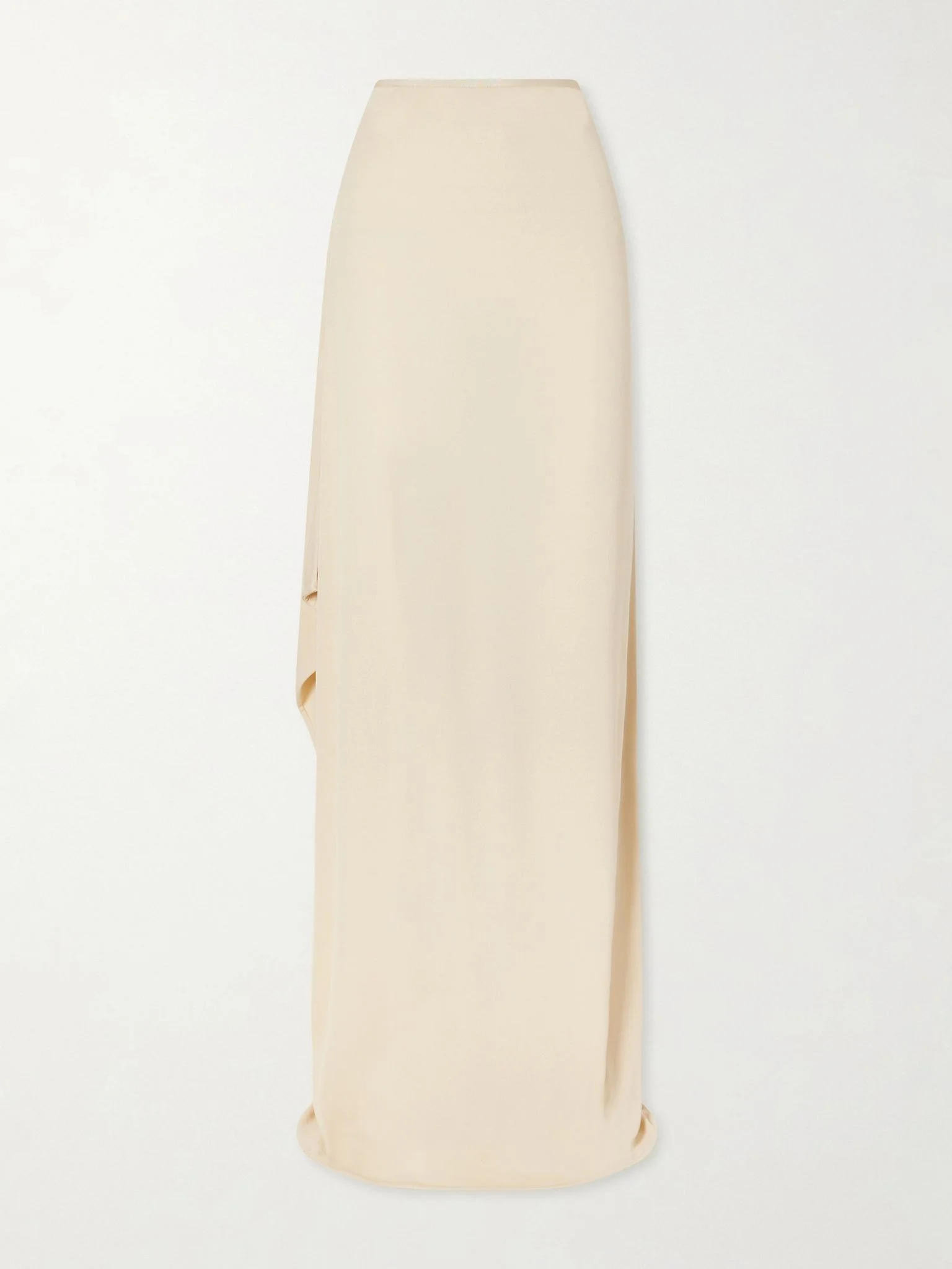 Dione draped satin maxi skirt Cream - 1