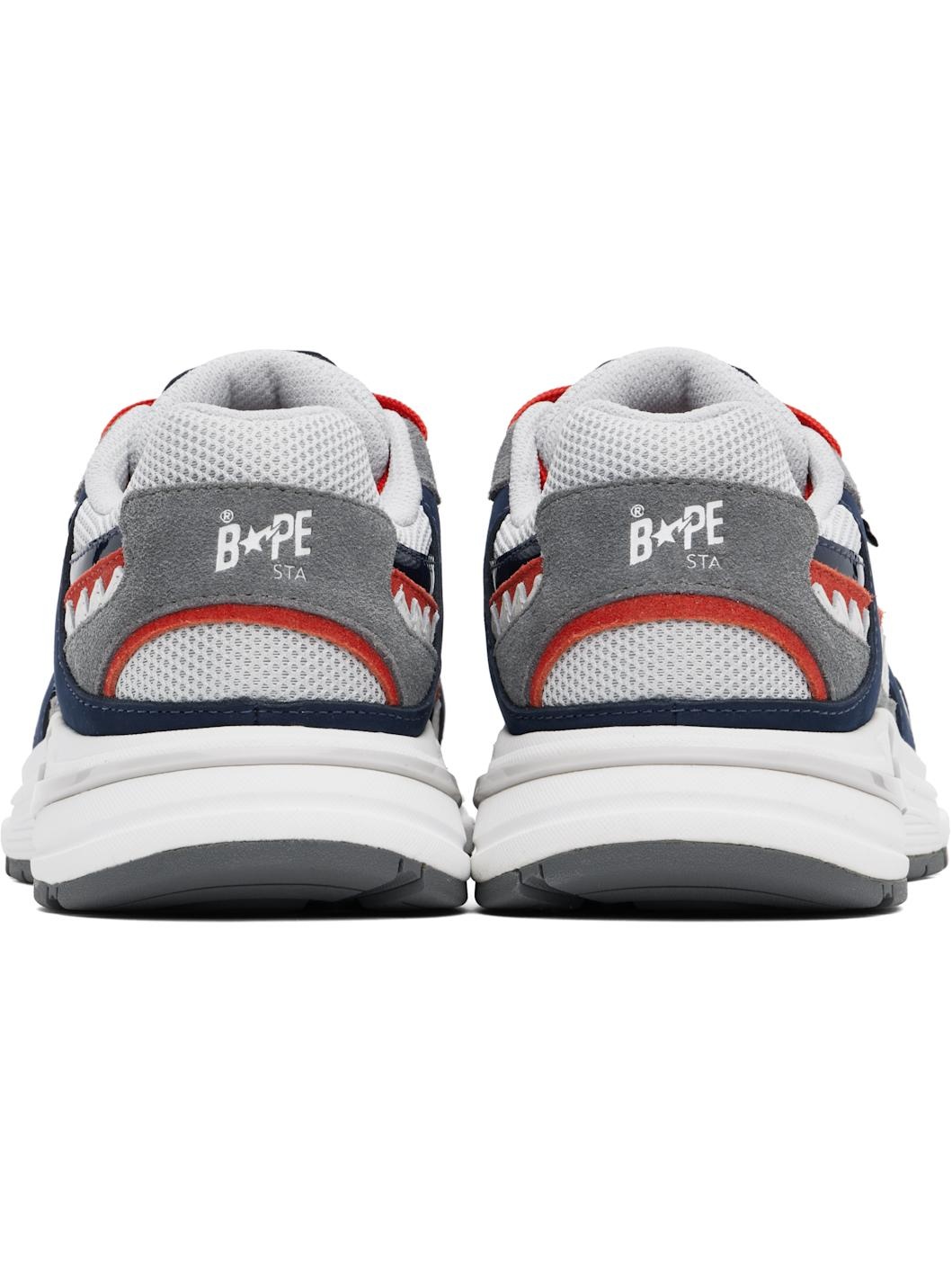 Navy & Gray Shark STA France M1 Sneakers - 2