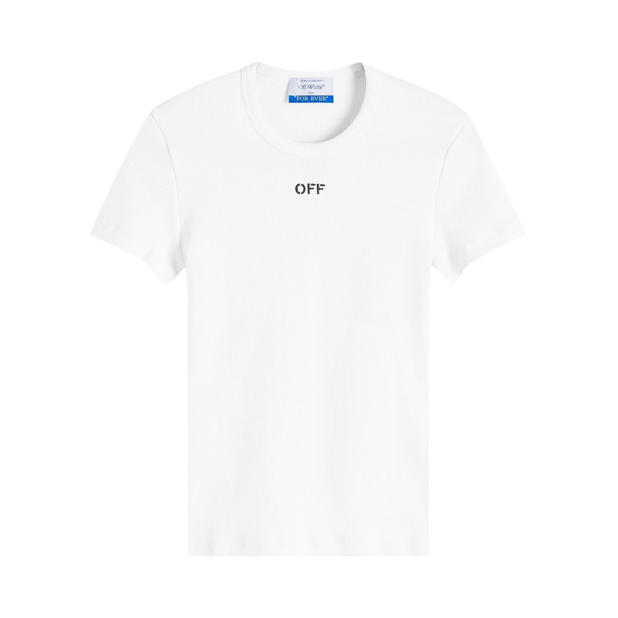 Off-White Off-White Off Stamp Rib Basic Tee 'White/Black