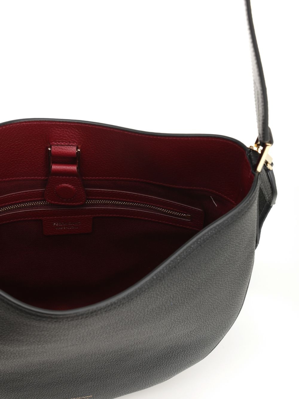 Hobo Smile Medium Bag With Doubel Shoulder Strap Shoulder Bags Black - 4