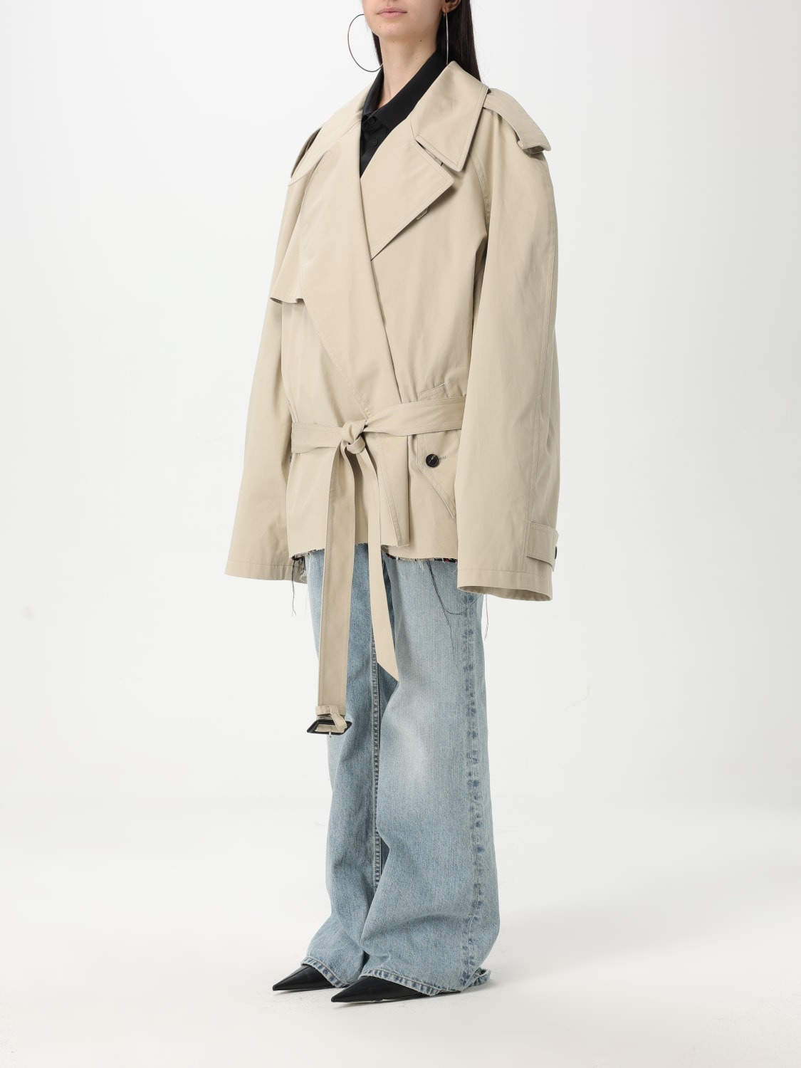 Balenciaga oversize cotton trench coat - 4