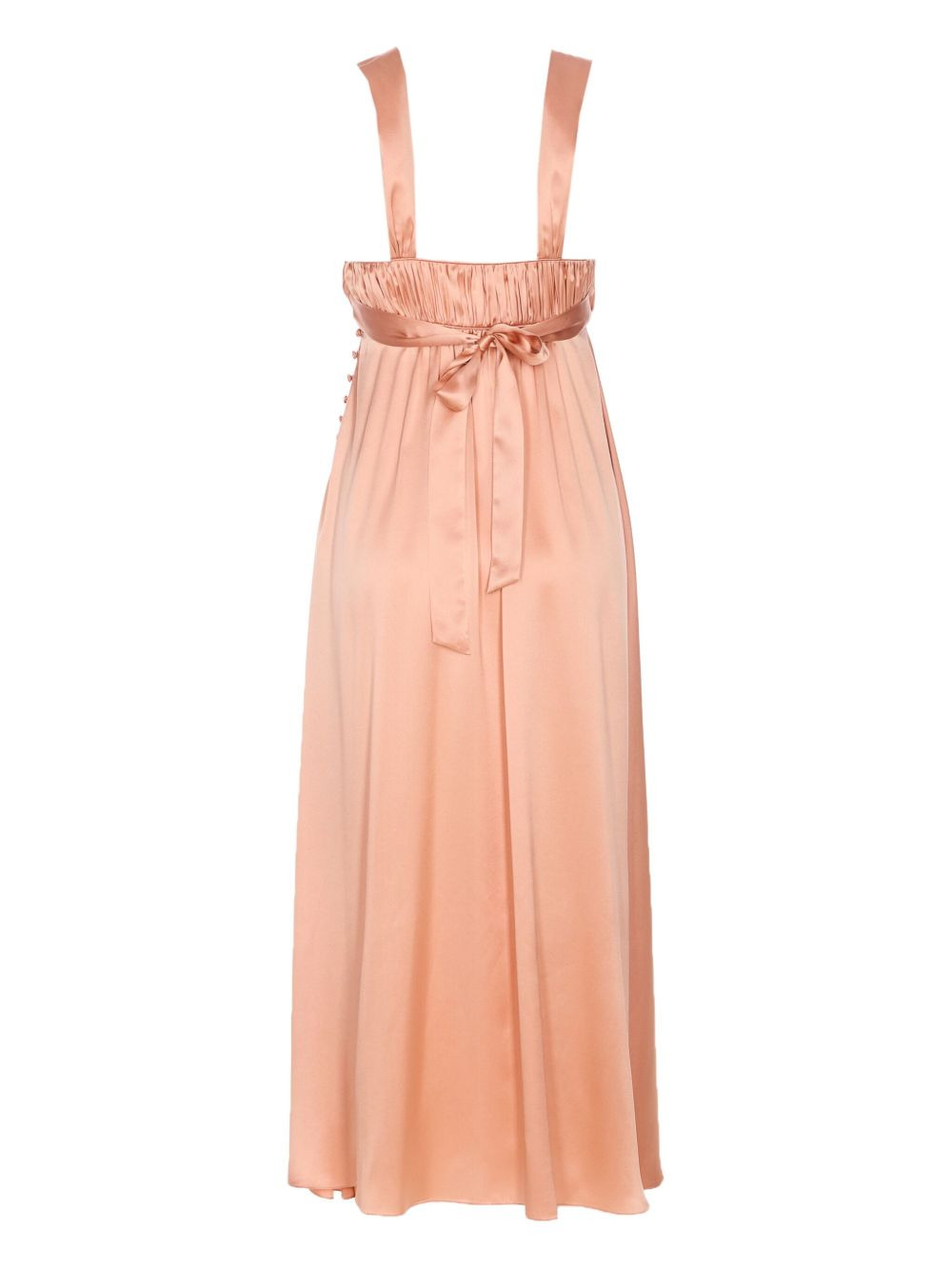sleeveless ruched midi dress - 2