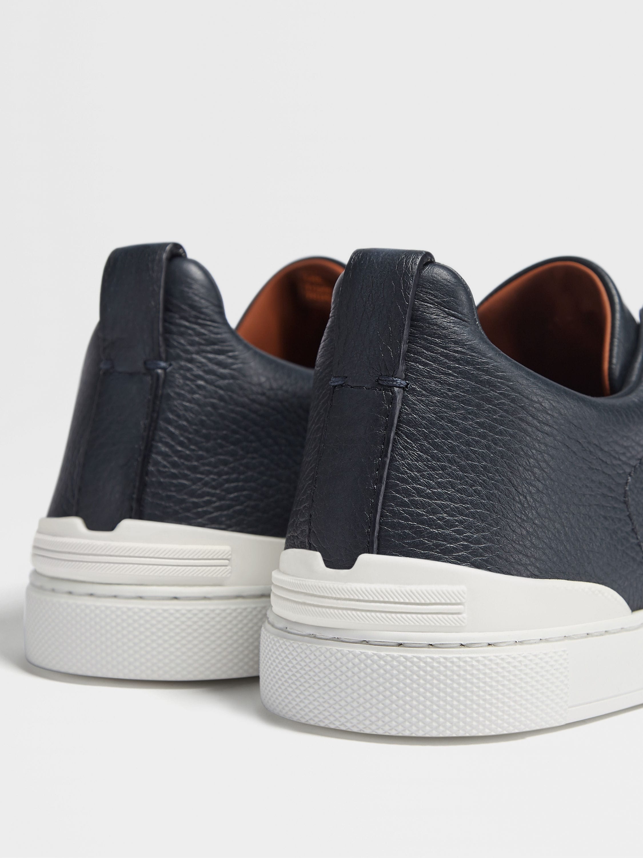 NAVY BLUE DEERSKIN TRIPLE STITCH™ SNEAKERS - 3