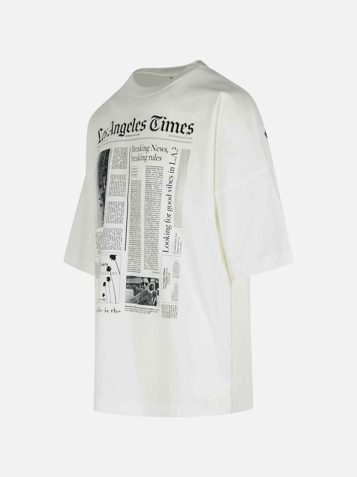 'PAXLATIME NEWS' WHITE COTTON T-SHIRT - 2