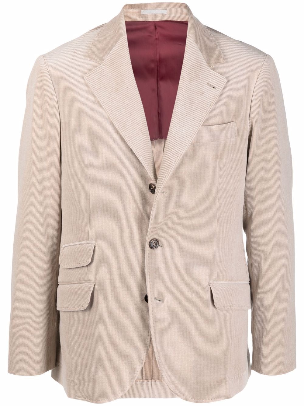 corduroy single-breasted blazer - 1