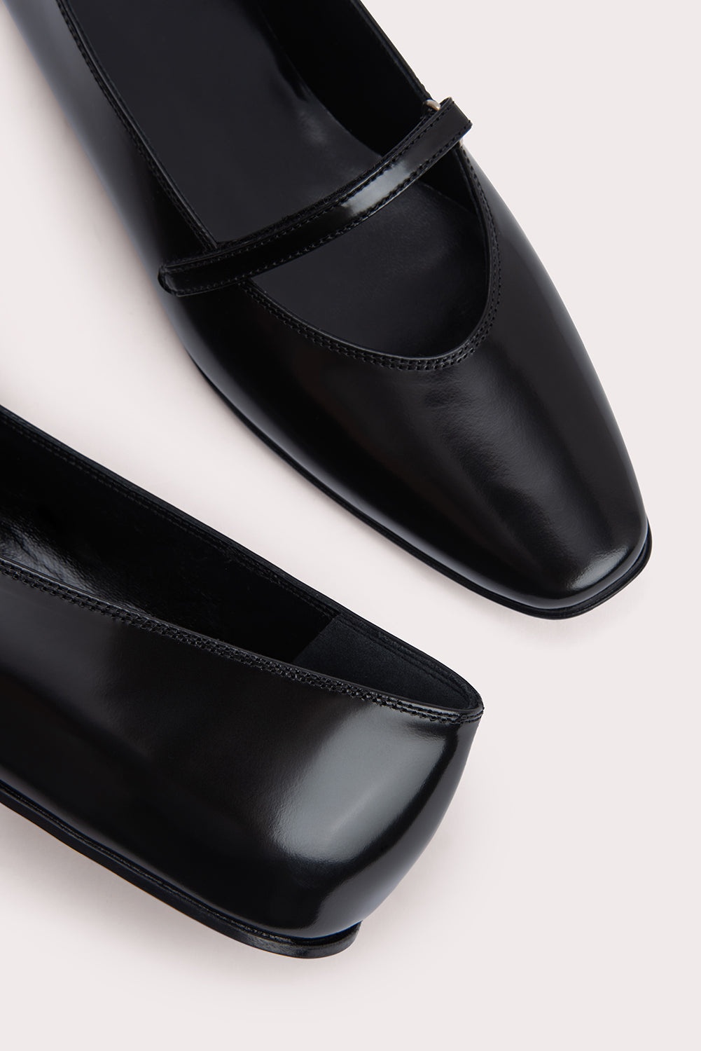 Molly Black Semi Patent Leather - 5