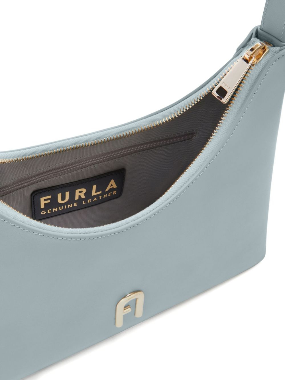 small Diamante curved-top leather shoulder bag - 5