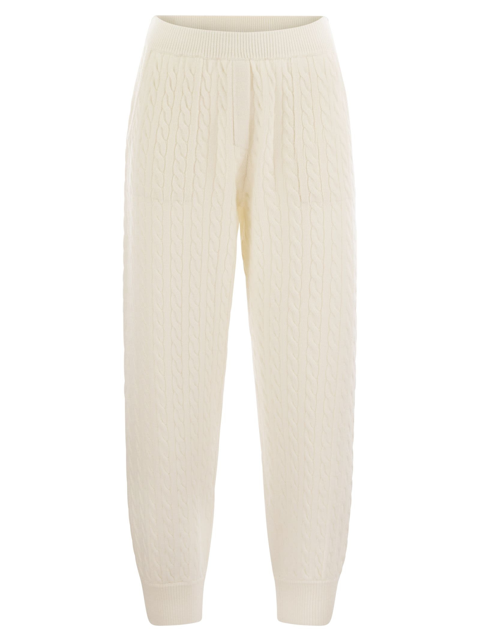 Brunello Cucinelli Women Cashmere Cable Knit Trousers - 1