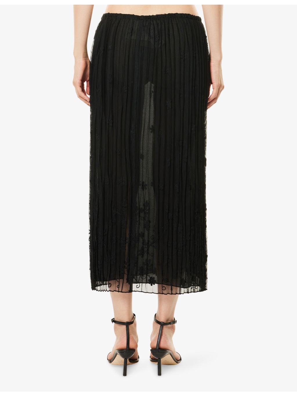 Floral Tulle Maxi Skirt - 4
