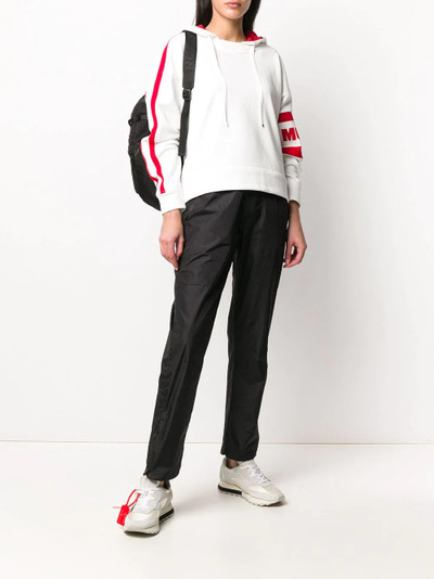 Moncler logo-stripe drawstring hoodie outlook