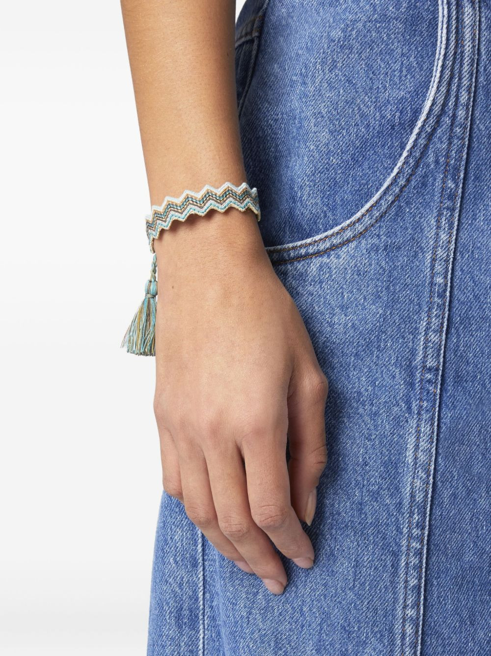 zigzag tasselled bracelet - 2