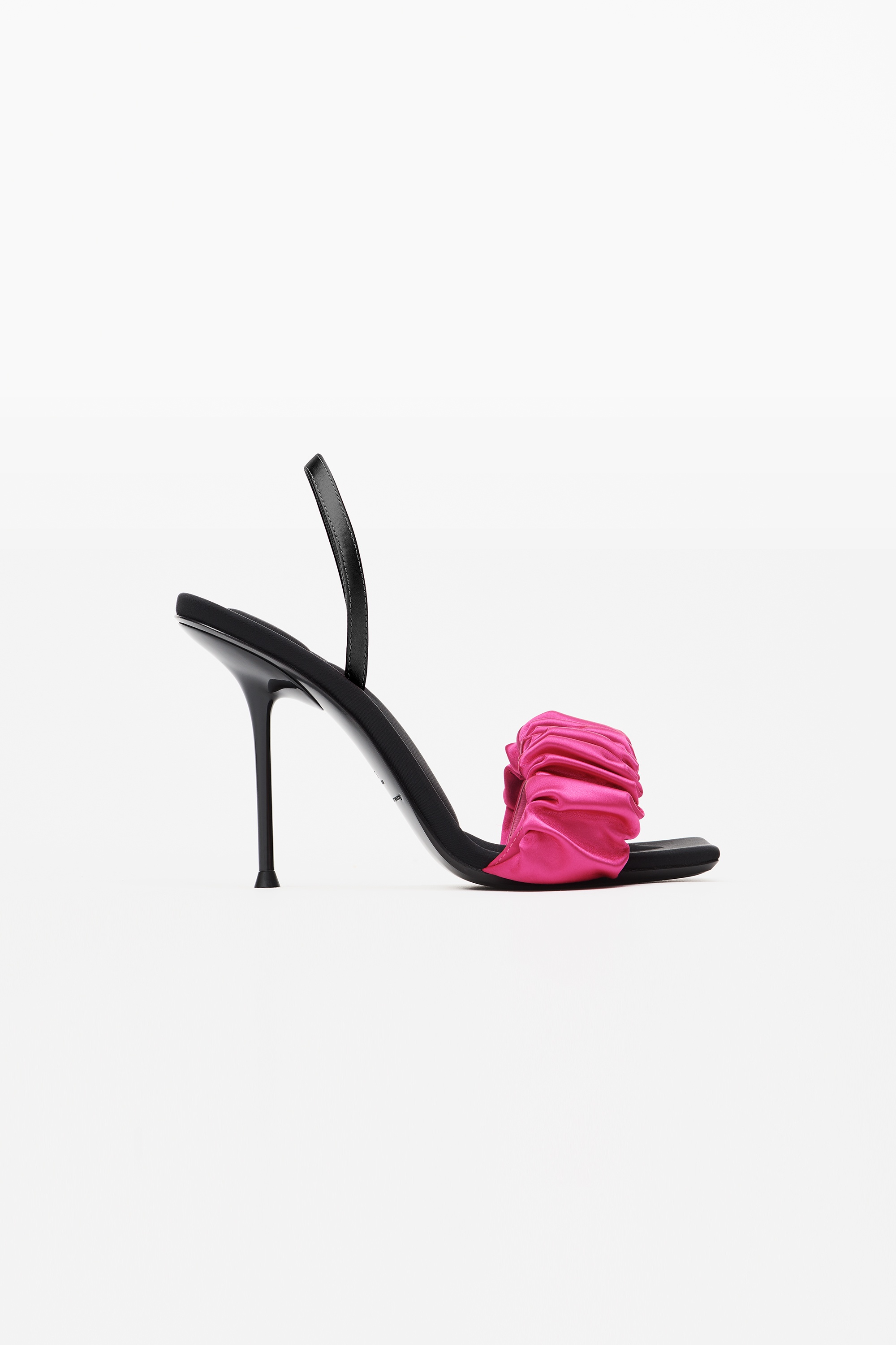 JULIE SCRUNCHIE SLINGBACK HEEL IN SATIN - 1
