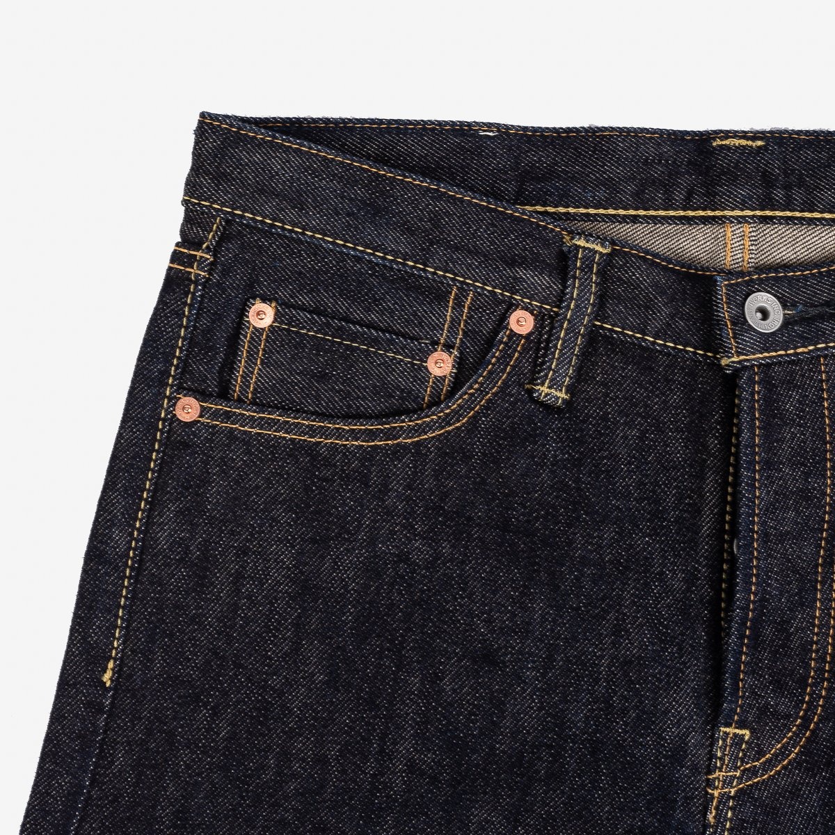 IH-666S-21 21oz Selvedge Denim Slim Straight Cut Jeans - Indigo - 6