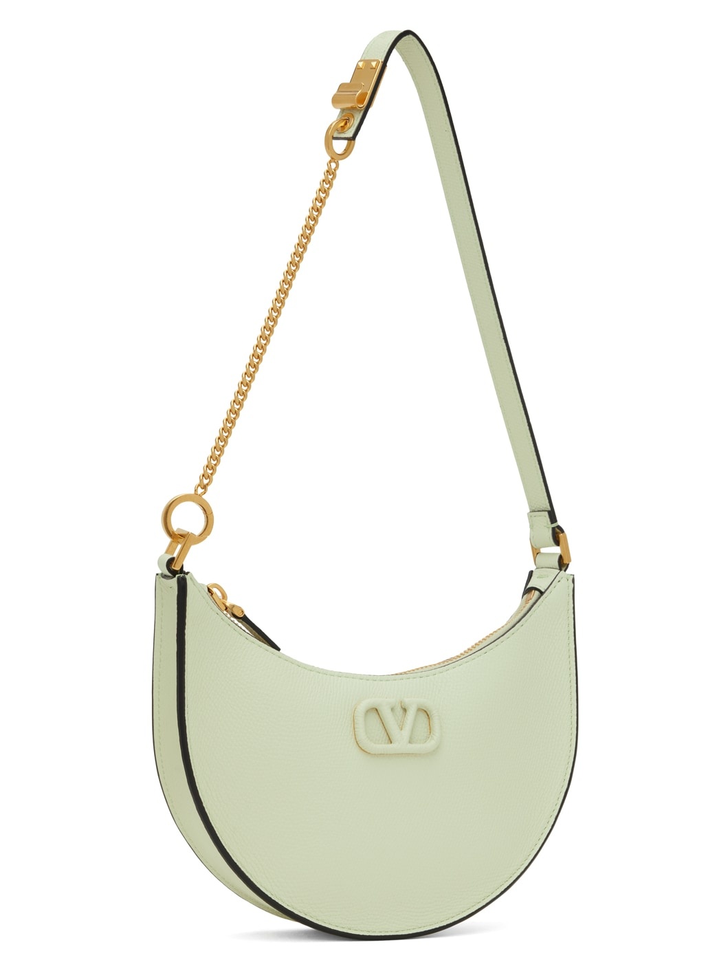 Green Mini Vlogo Signature Grainy Calfskin Bag - 2