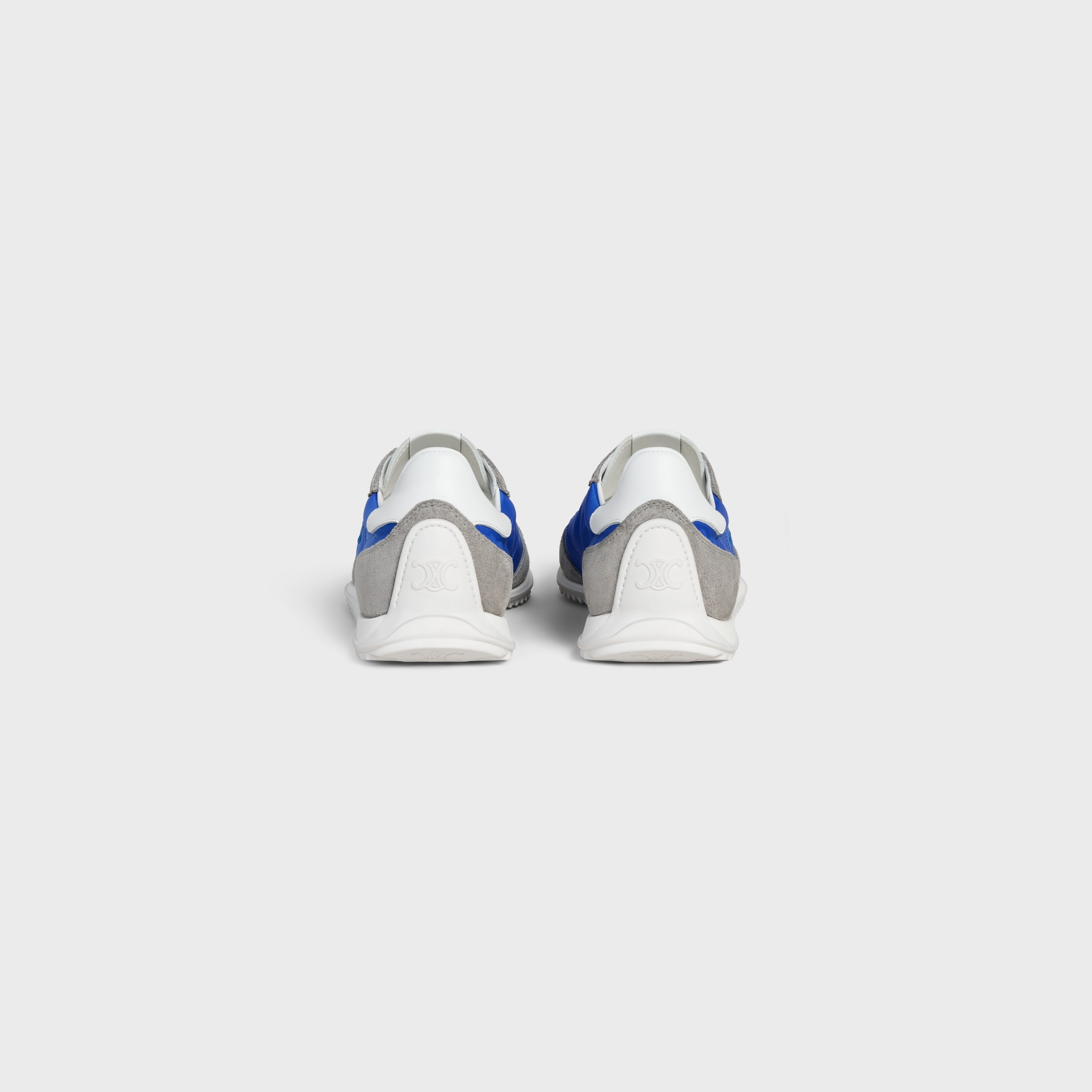 CELINE RACER LOW LACE-UP SNEAKER WITH TRIOMPHE IN NYLON, SUEDE CALFSKIN AND CALFSKIN - 3