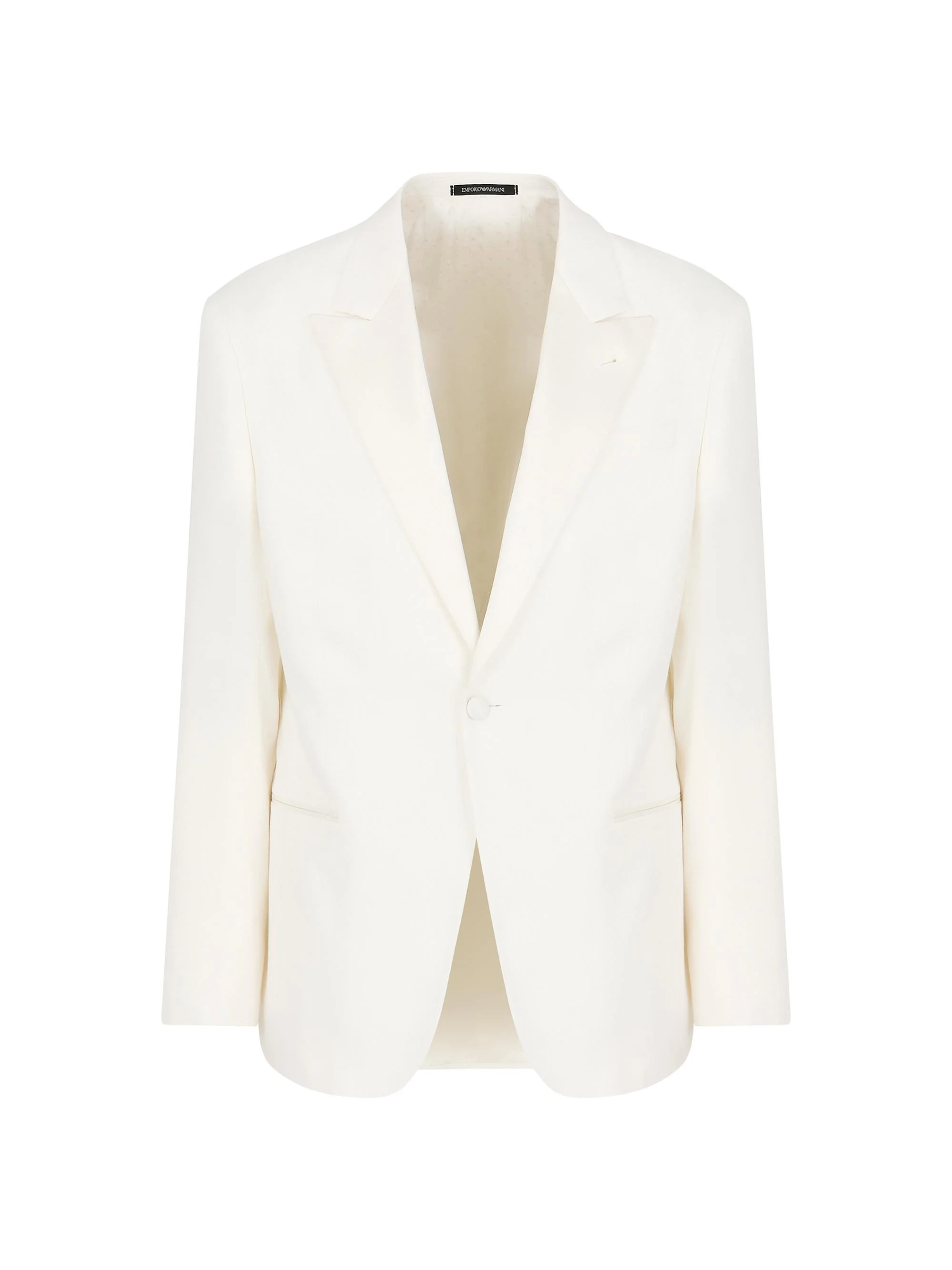Men's Solid Bamboo Dinner Jacket - White Cream - 1