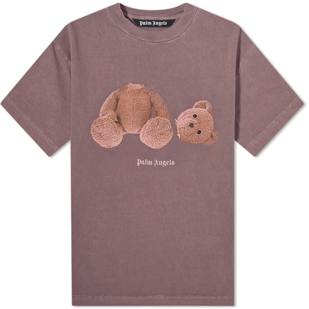 Palm Angels Garmet Dyed Kill The Bear Tee - 1