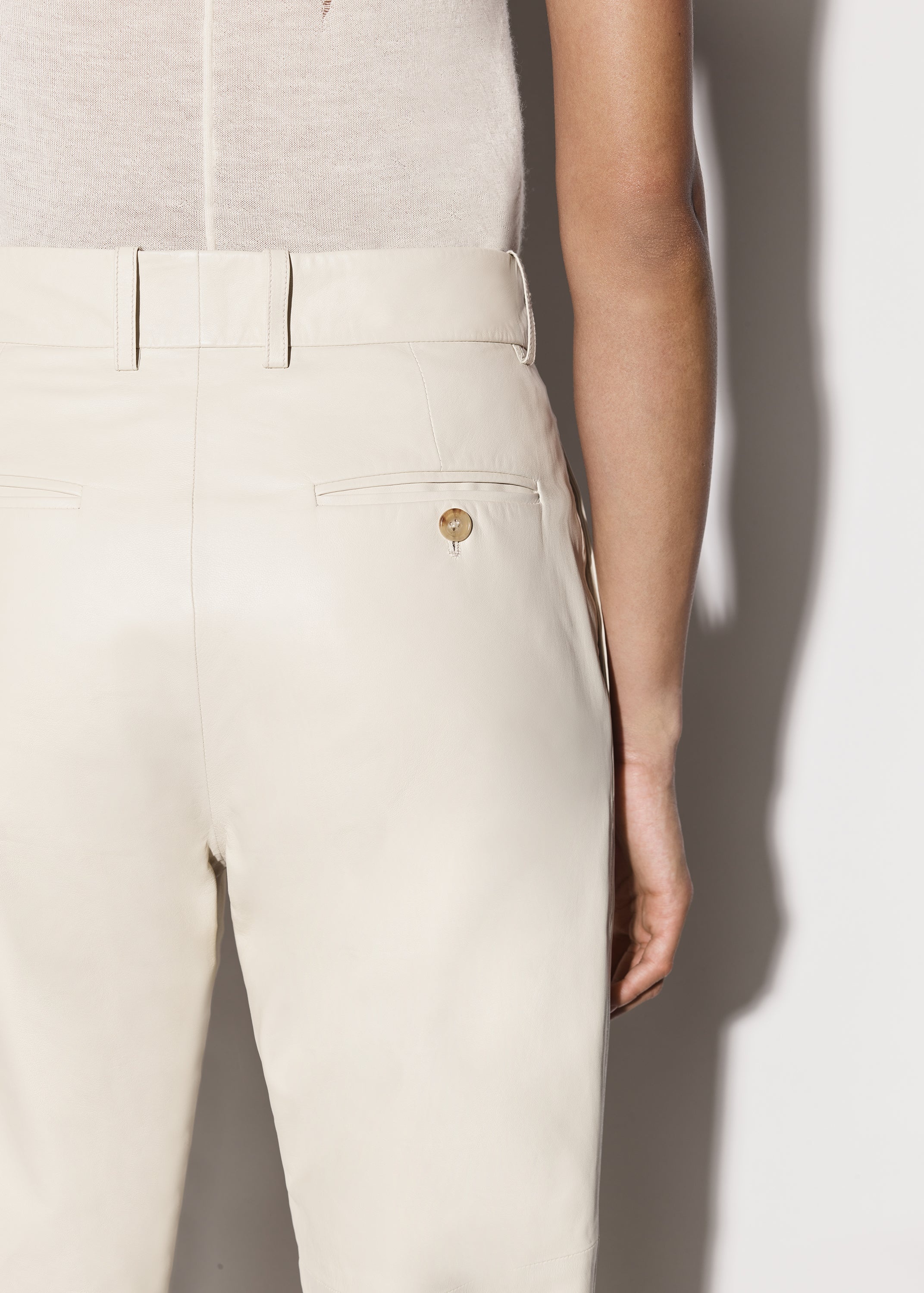 LEATHER BOOTLEG TROUSER - 8