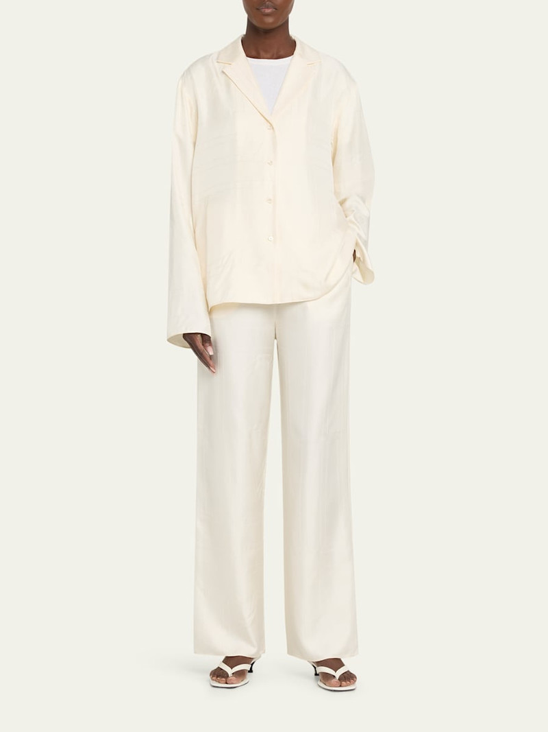 TOTEME Monogram Silk Pj Top outlook