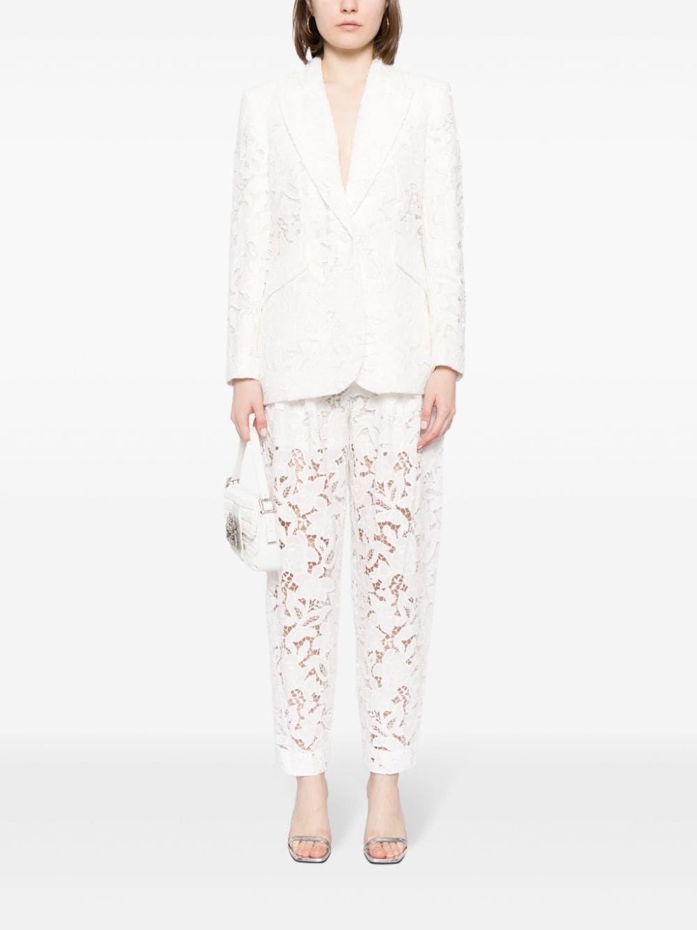 Natura lace-detail blazer - 2