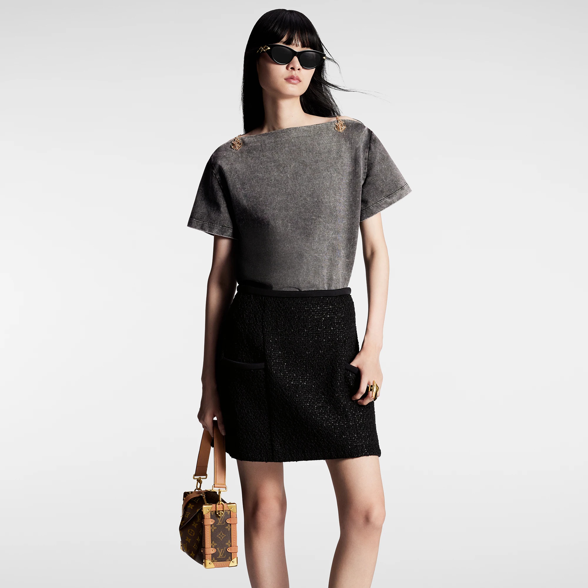 Tweed Pocket Skirt - 5