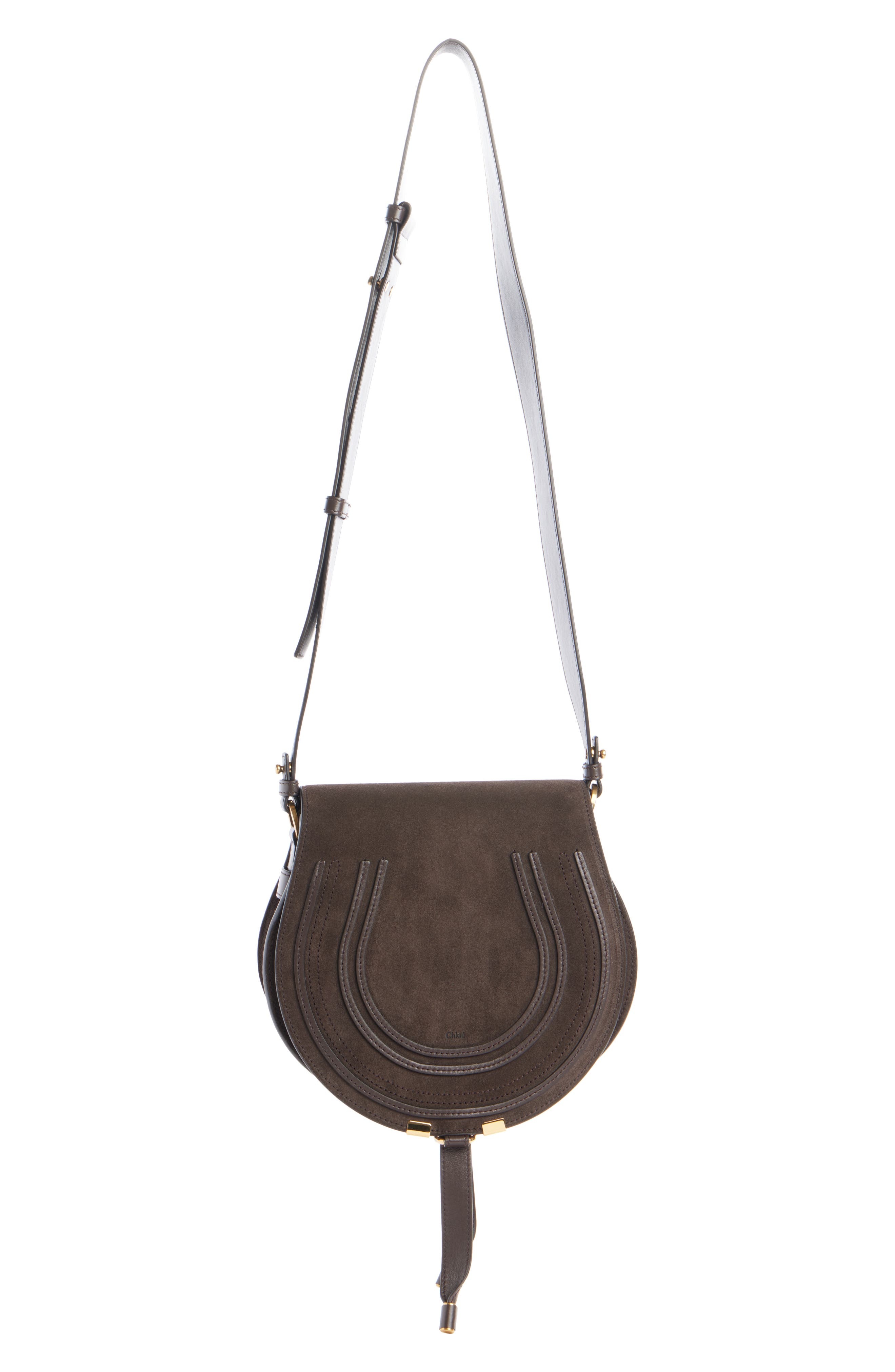 Chloé Large Marcie Suede Crossbody Bag in Kohl Brown at Nordstrom - 2