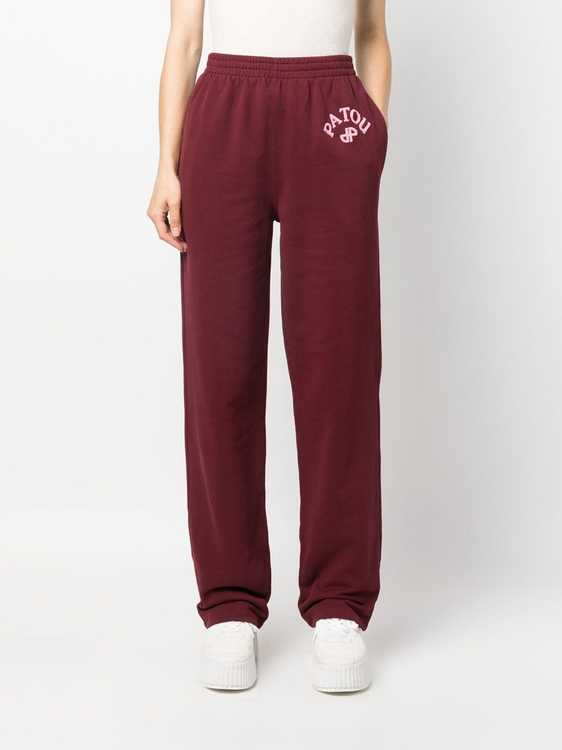 PATOU appliquÃ©-logo organic cotton track pants outlook