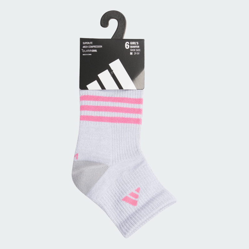 Girl's Superlite 3.0 6-Pack Quarter Socks 3