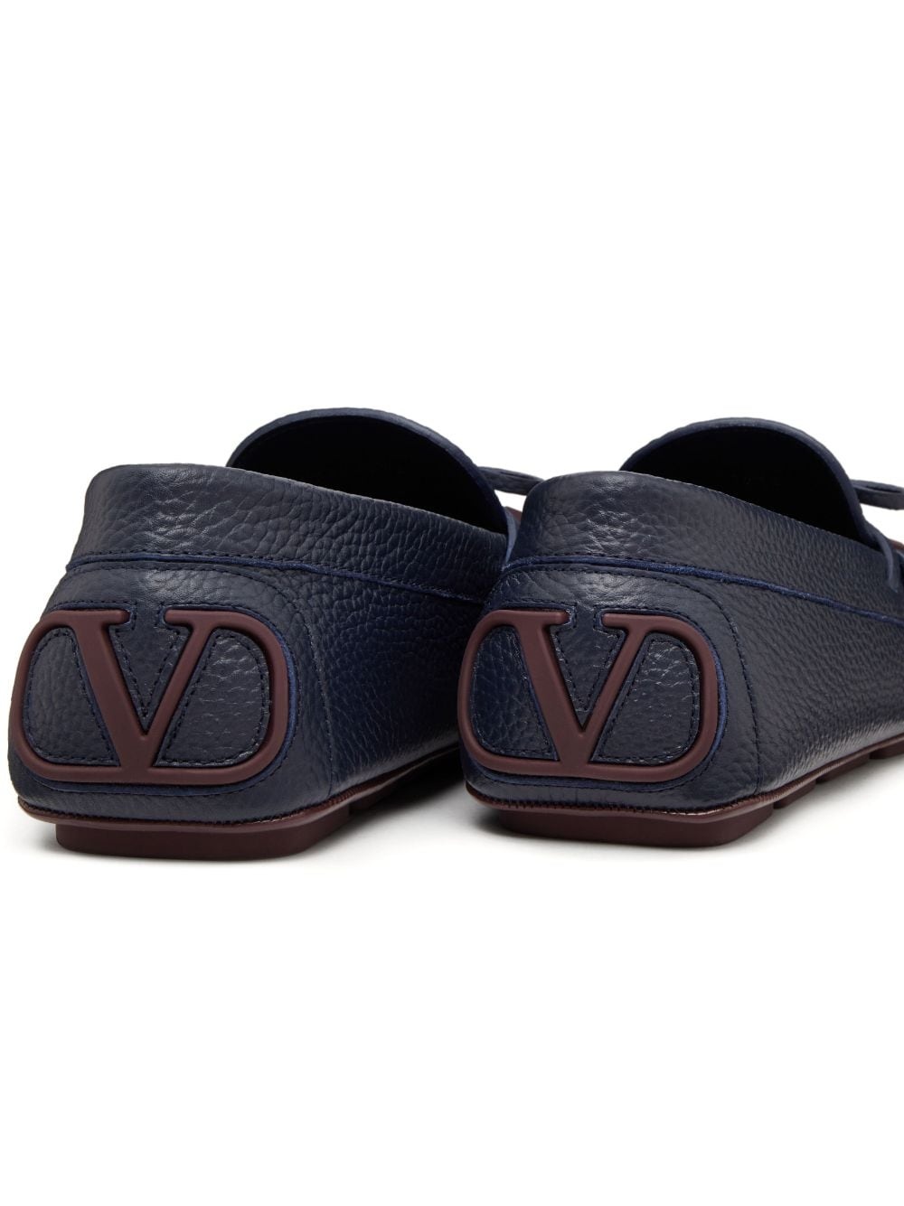 VLogo Signature leather driving shoes - 5