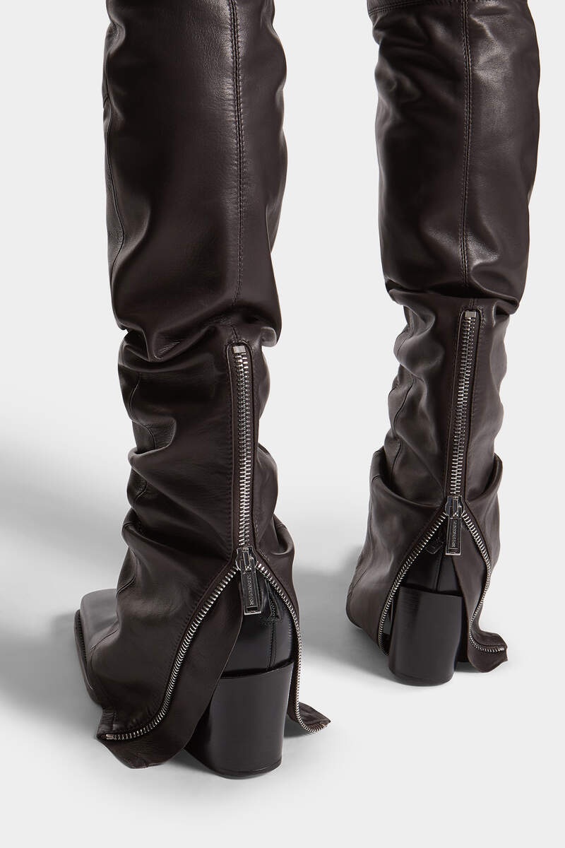 SHARPEI LEATHER BIKER TROUSERS - 6